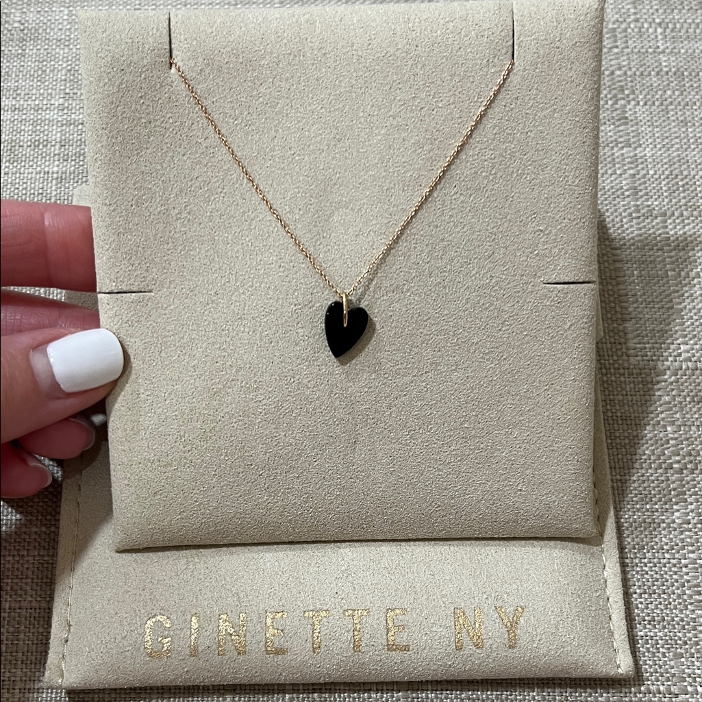 Onyx Heart Necklace 350$